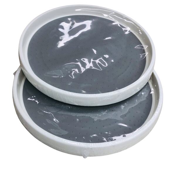 NWT Ram Pro Lazy Susans Non Skid set of 2 Organize Closet or Cabinet White Gray - Picture 14 of 16